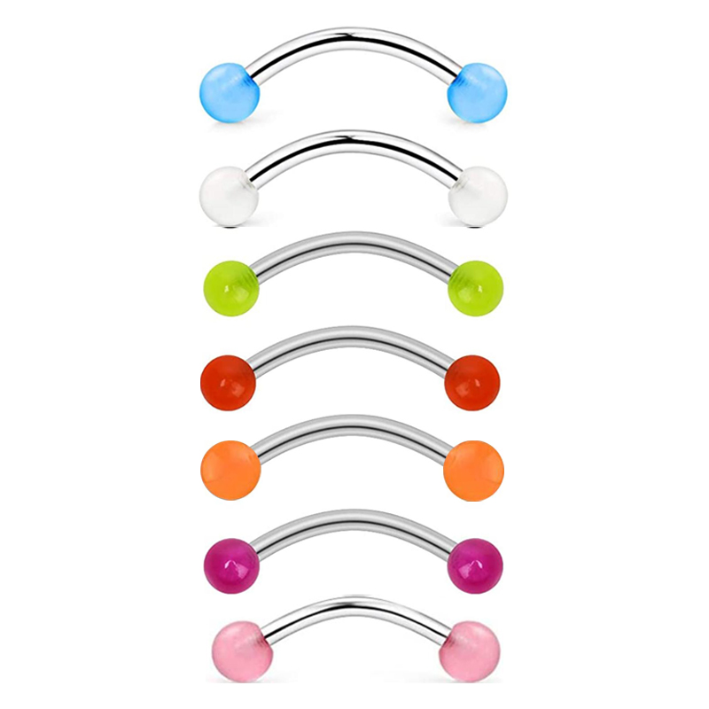 Rook Curved Barbell - Eyebrow Rings 16g Curved Barbell Eyebrow