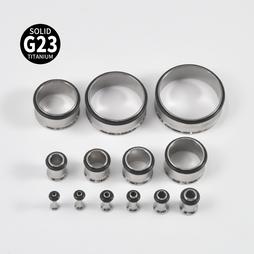 Body Jewelry Ear Gauges - 1PC Hollow G23 Titanium Ear Gauge