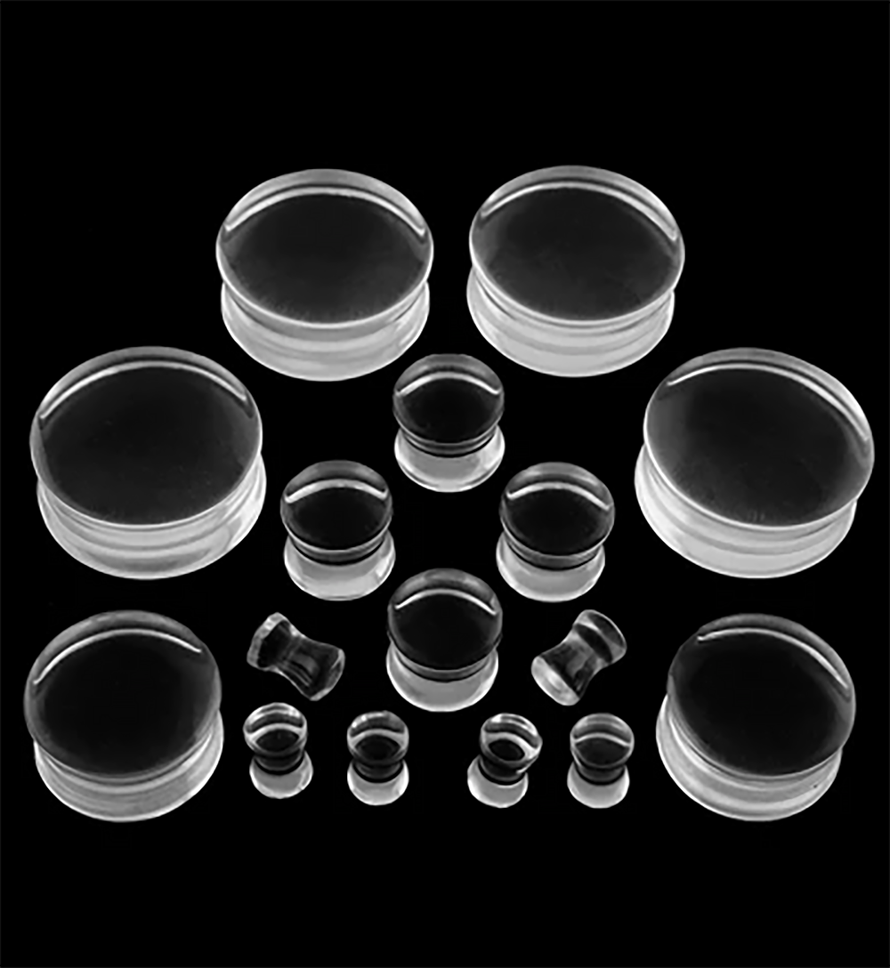 Body Jewelry Ear Gauges - 1PAIR Acrylic Transparent Color Solid Ear