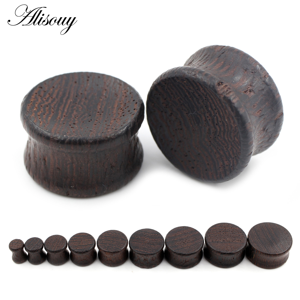 Body Jewelry Ear Gauges - Alisouy 2pcs 6-22mm Wood Double Flared