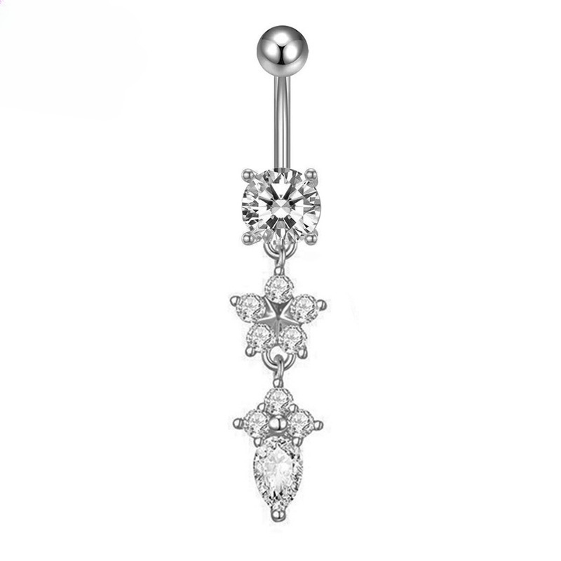 Body Jewelry Diamond - Titanium Ins Luxury Exquisite Flower Long