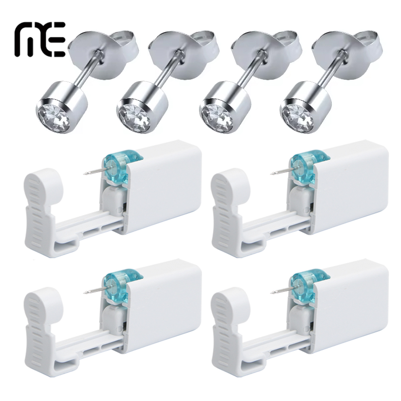 Body Jewelry Diamond - 1/2/4/6/8/10PCS Disposable Ear Piercing Gun Built-in