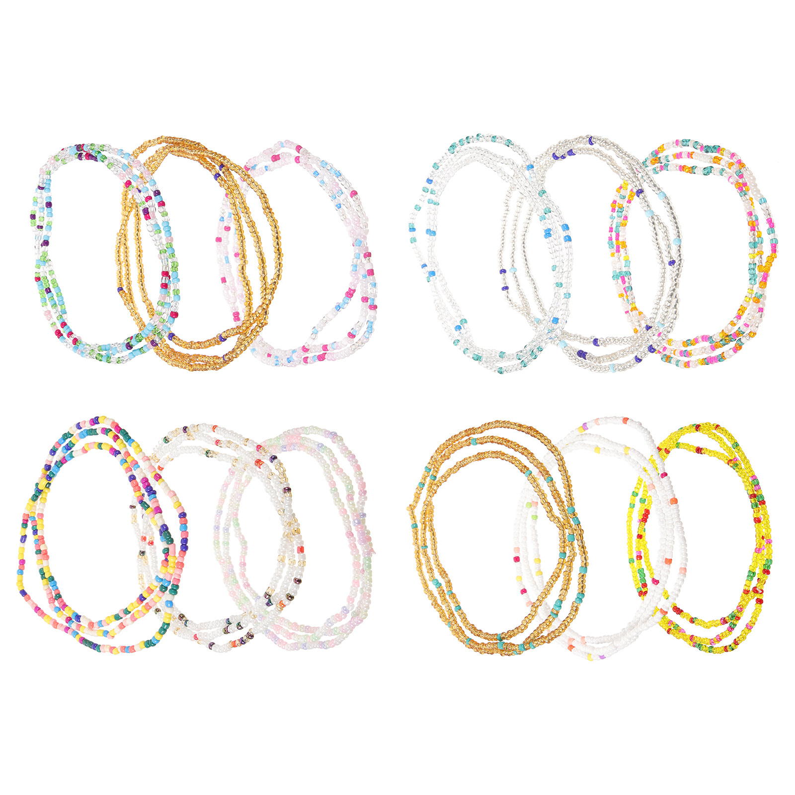 Body Jewelry Plus - 12Pcs Boho Beach Waist Chains Rice