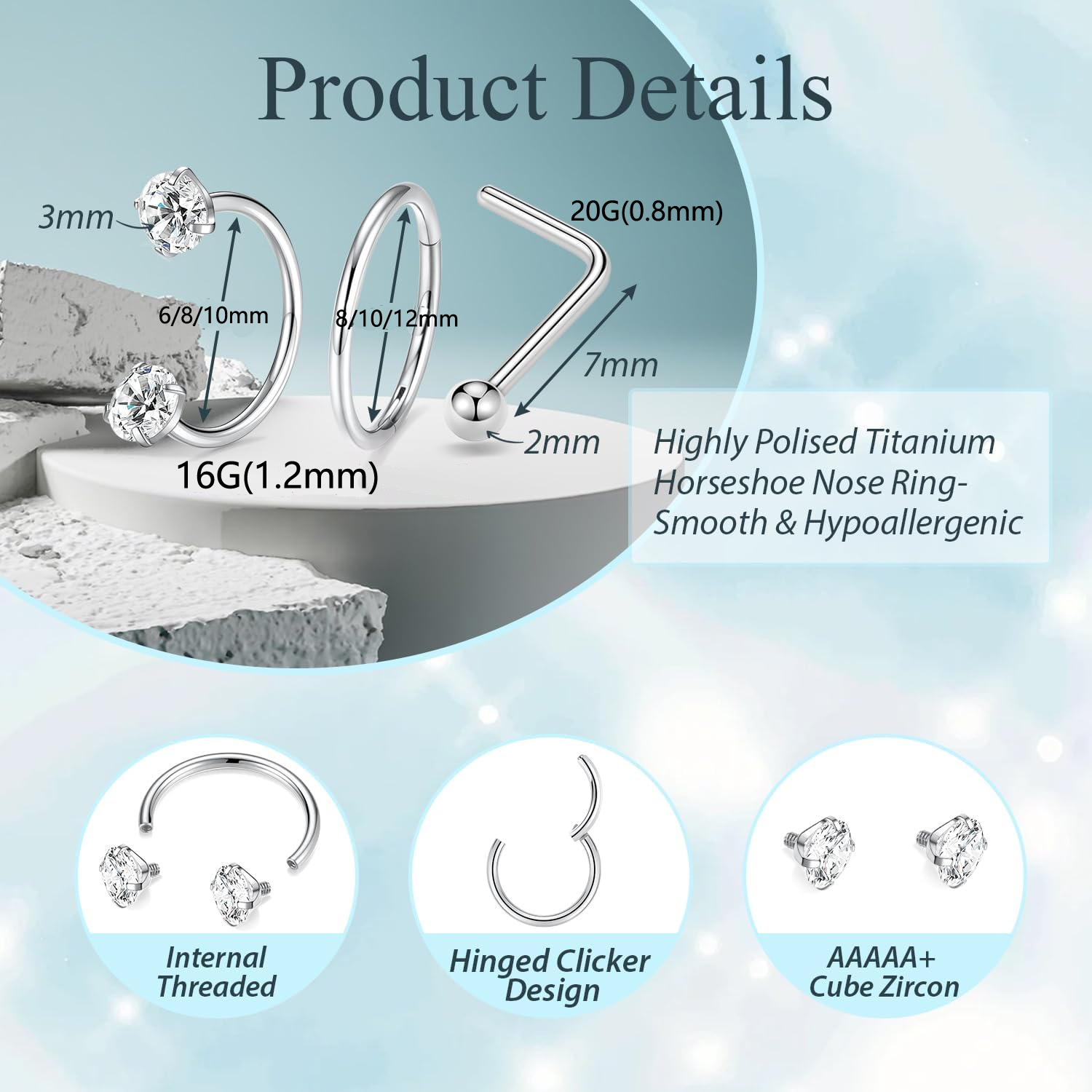 Horseshoe G23 Titanium Nose Ri - Rook Curved Barbell review and price