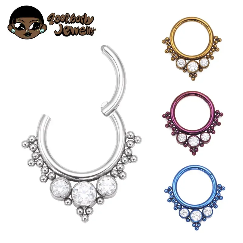 ASTM F136 Titanium Clicker Hig - Body Piercing Quality Jewelry review and price