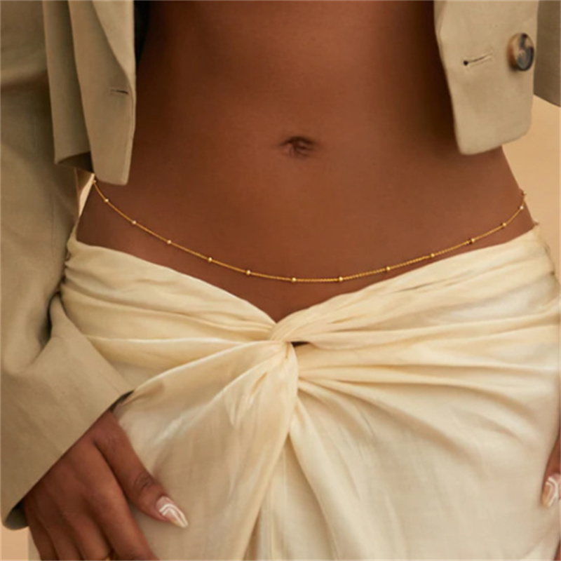 Girls Simple Beaded Belly Chai - Body Jewelry For Women review and price