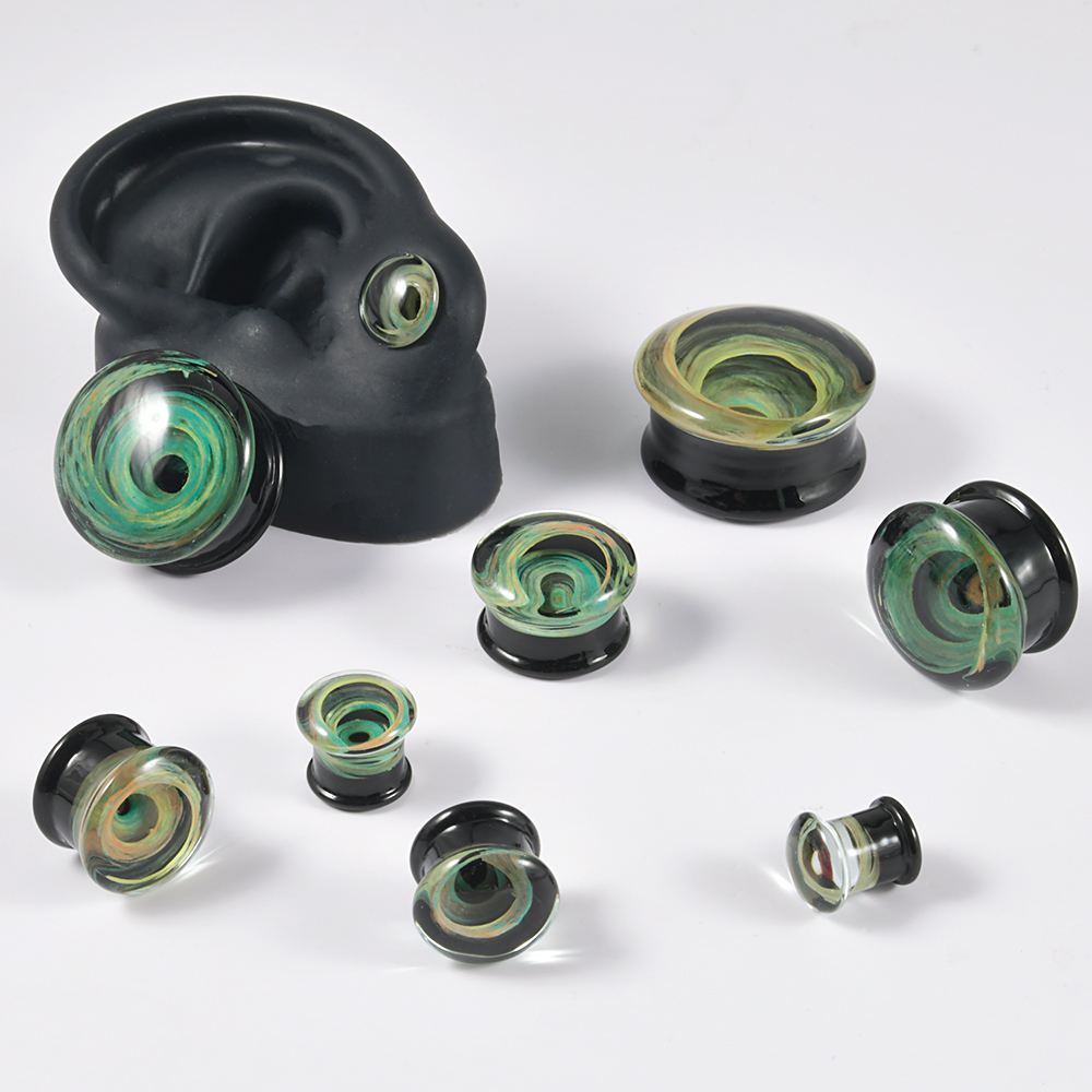 Pair Quality Glass Vortex Ear  - Body Piercing Quality Jewelry review and price