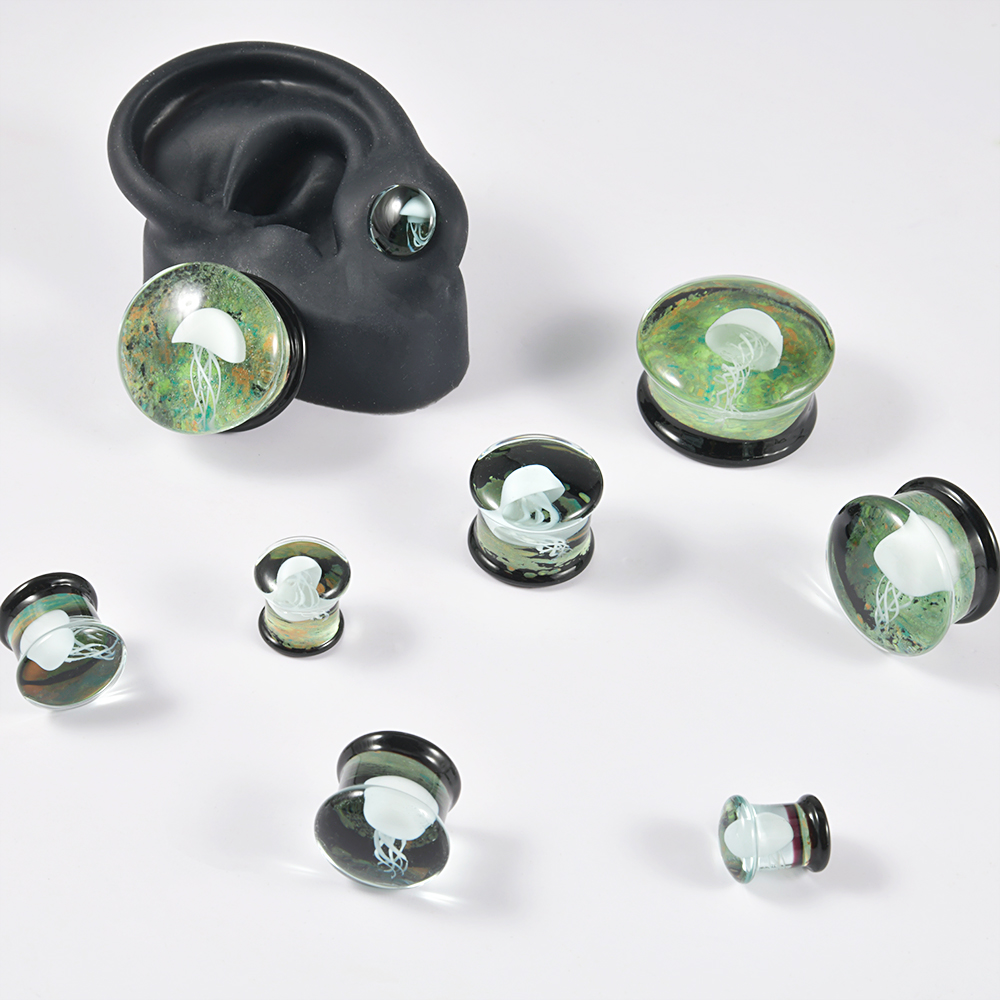 Pair Quality Glass Vortex Ear  - Body Piercing Quality Jewelry review and price