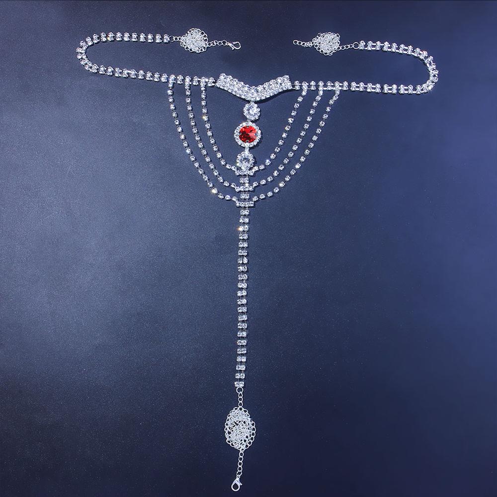 Sexy Body Chain Lingerie Red C - Body Jewelry For Women review and price