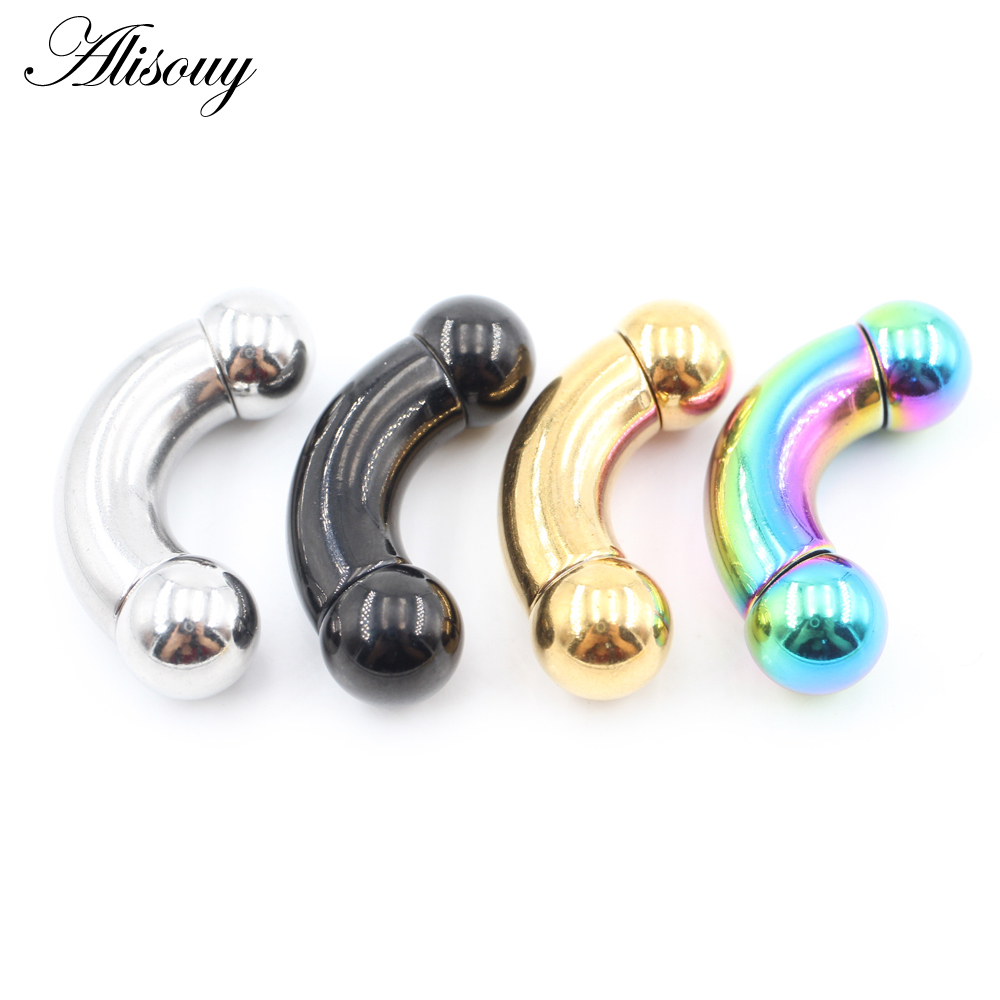 Alisouy 1pc Stainless Steel Bi - Nipple Bar Curved review and price