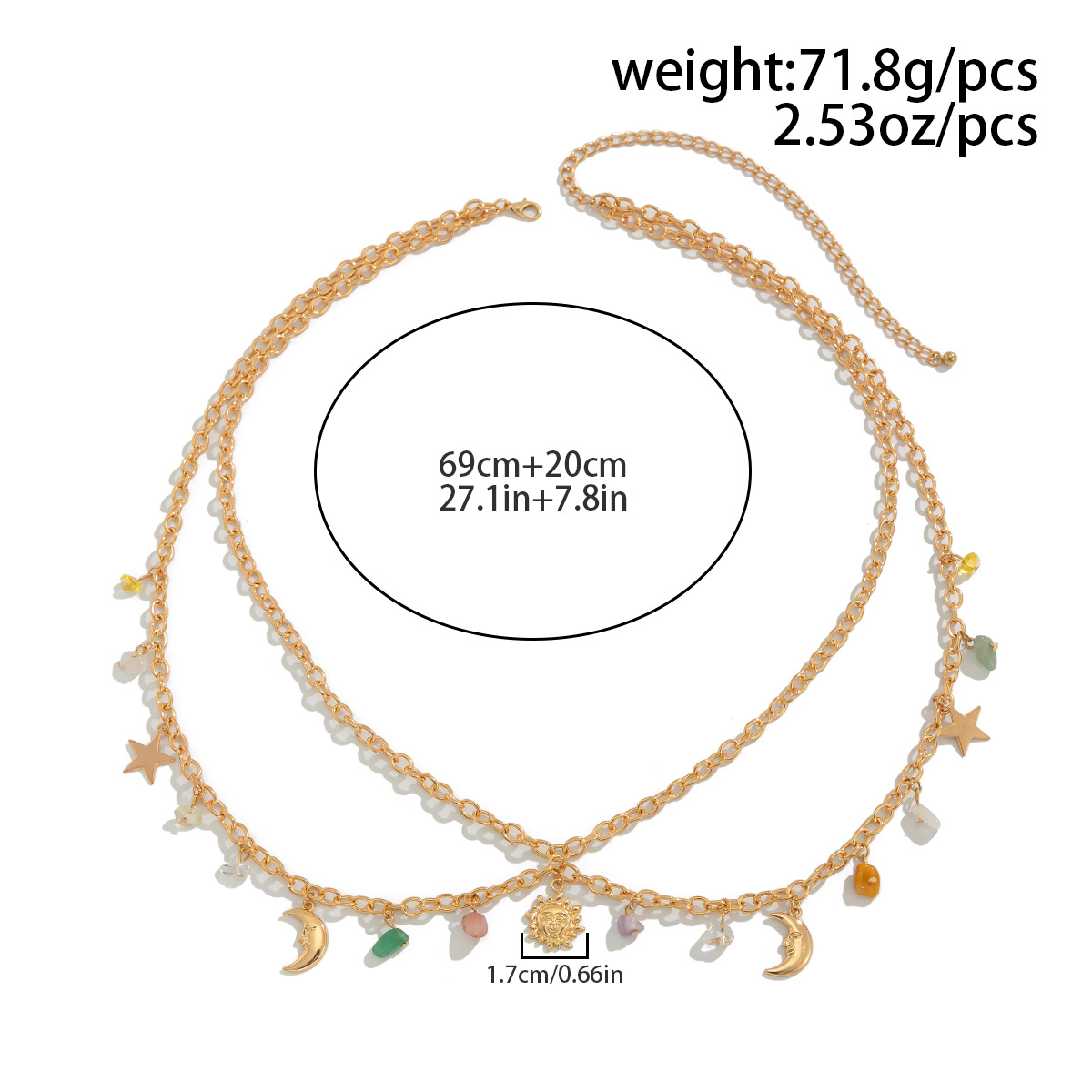 Boho Star Moon Sun Pendant Wai - Body Jewelry Chains review and price