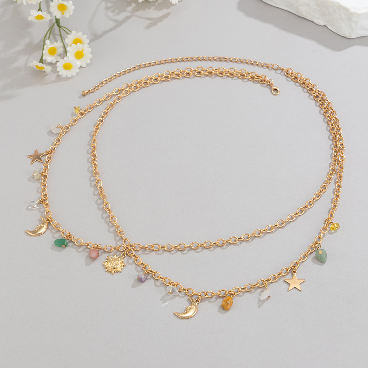 Boho Star Moon Sun Pendant Wai - Body Jewelry Chains review and price