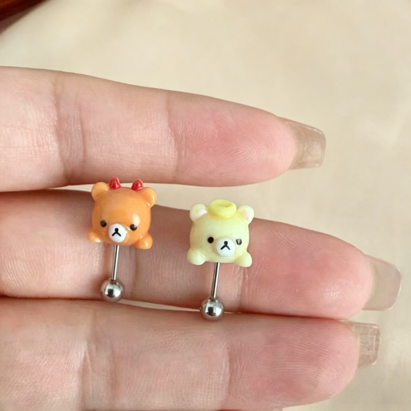 Kawaii Rilakkuma Stud Earrings - Body Jewelry Kit review and price