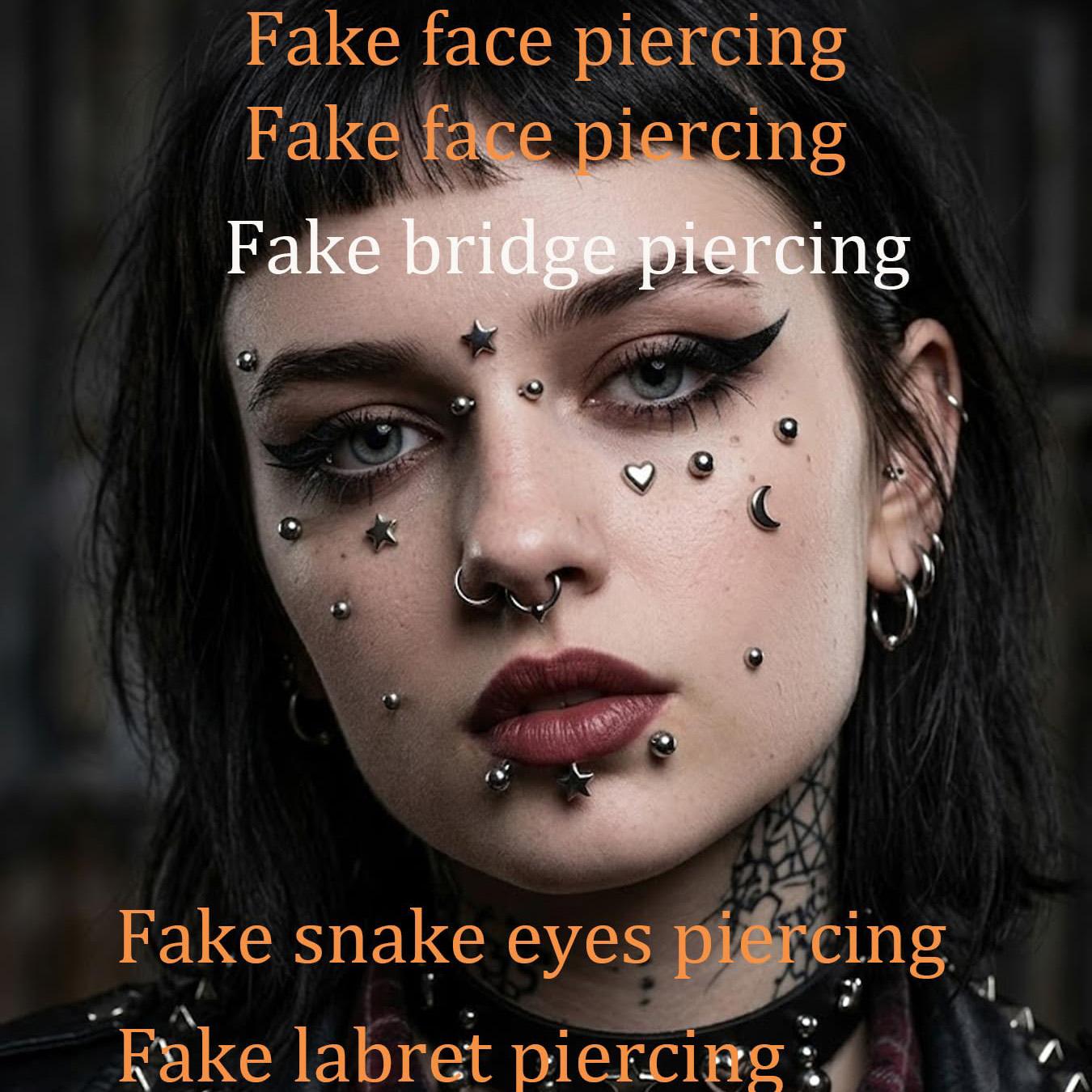 Fake Piercings Balls Stick on  - Body Jewelry Nose Studs review and price