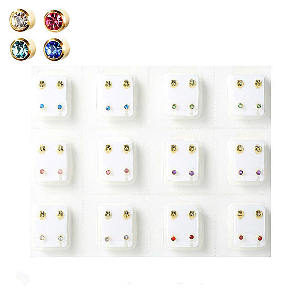 12 Pairs Crystal Medical Earri - Body Jewelry Kit review and price