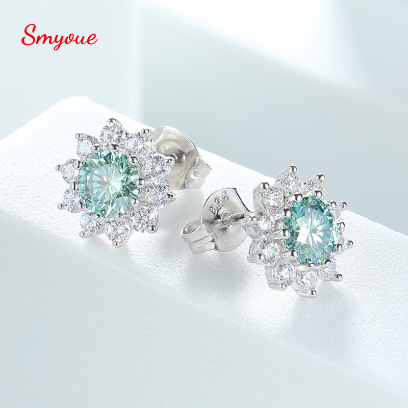 Smyoue 0.5CT 5MM Blue-green Mo - Body Jewelry Diamond review and price