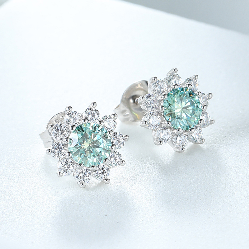 Smyoue 0.5CT 5MM Blue-green Mo - Body Jewelry Diamond review and price
