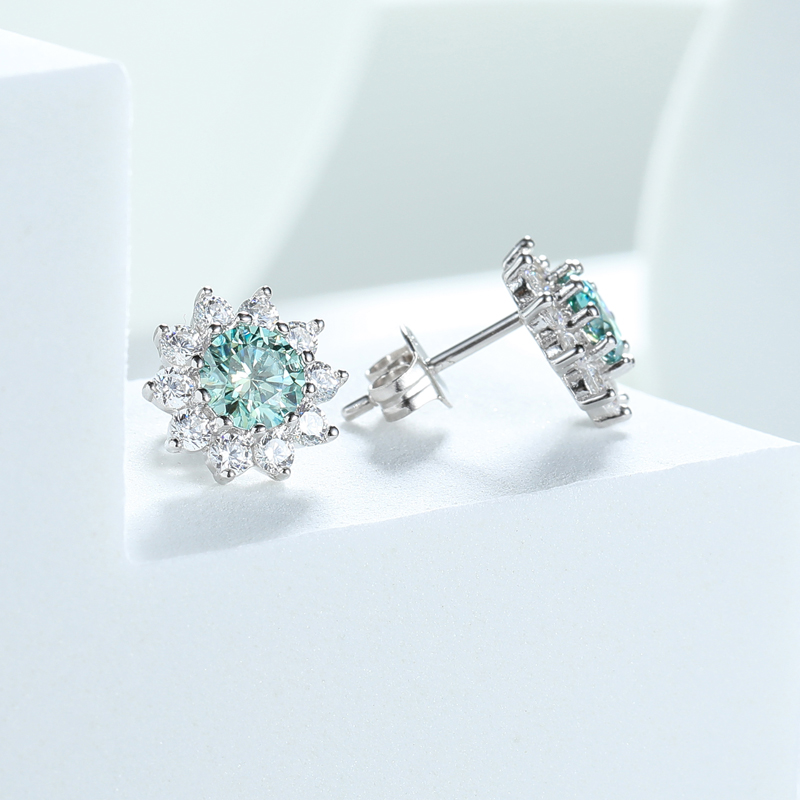 Smyoue 0.5CT 5MM Blue-green Mo - Body Jewelry Diamond review and price