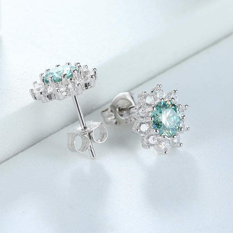 Smyoue 0.5CT 5MM Blue-green Mo - Body Jewelry Diamond review and price
