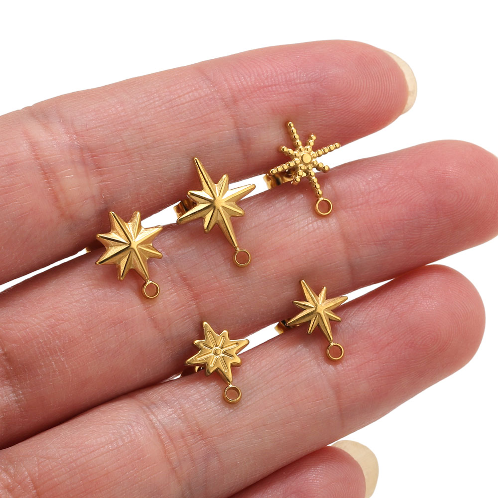 6pcs Stainless Steel Star Earr - Body Jewellery review and price