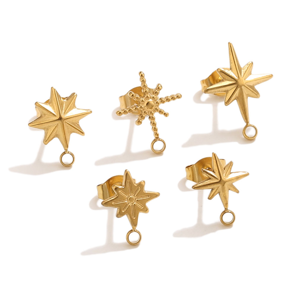 6pcs Stainless Steel Star Earr - Body Jewellery review and price