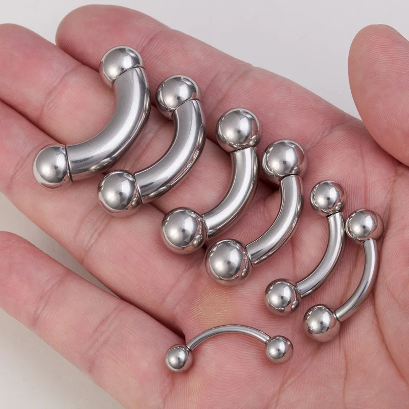1pc Big size Stainless Steel C - Nipple Bar Curved review and price