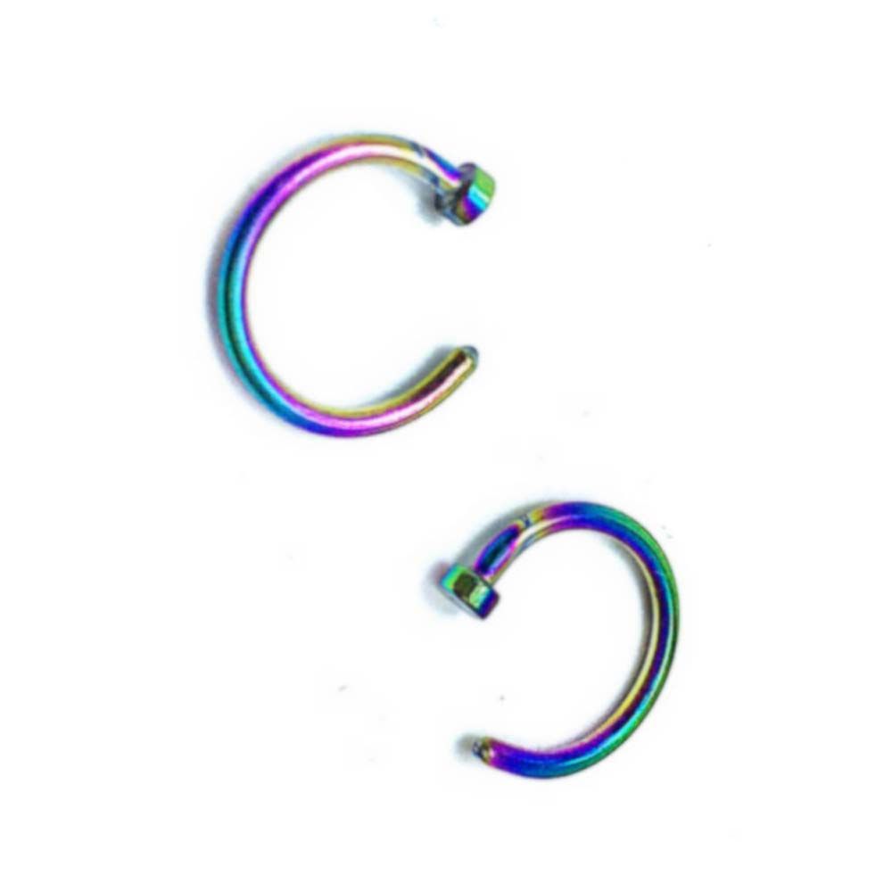 Thin Septum C Shape Stud Earri - Body Jewelry Nose Studs review and price