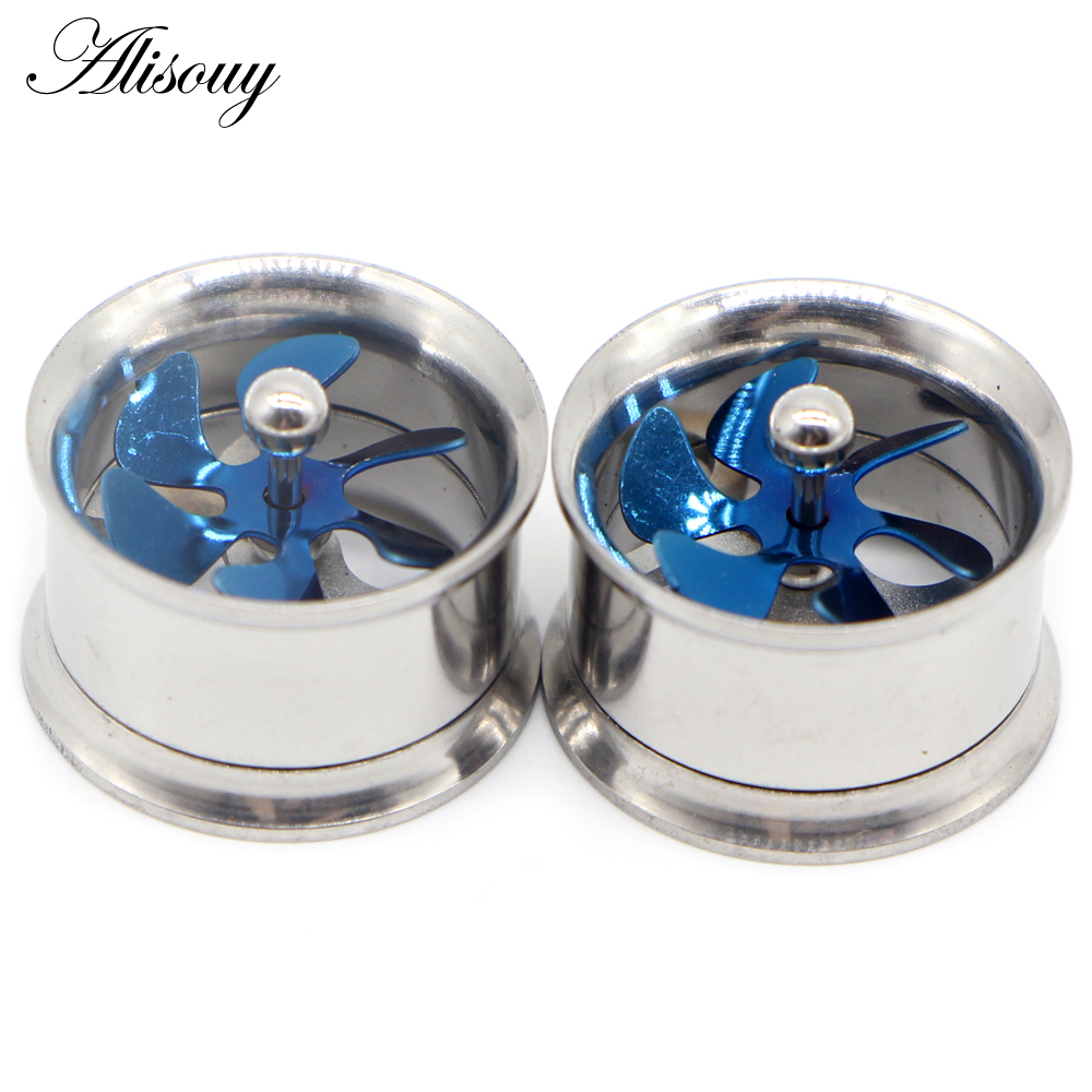 Alisouy 2Pcs Screw Propeller E - Body Jewelry Ear Gauges review and price