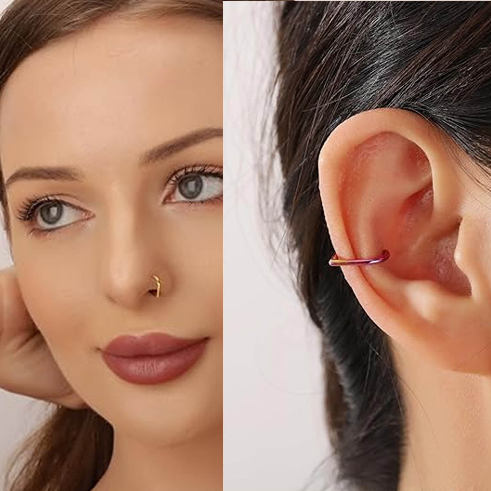 5Pcs Stainless Steel Fake Nose - Body Jewelry Nose Studs review and price