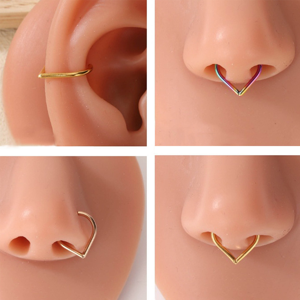 5Pcs Stainless Steel Fake Nose - Body Jewelry Nose Studs review and price