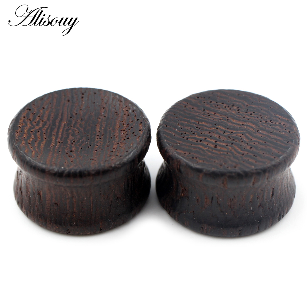 Alisouy 2pcs 6-22mm Wood Doubl - Body Jewelry Ear Gauges review and price