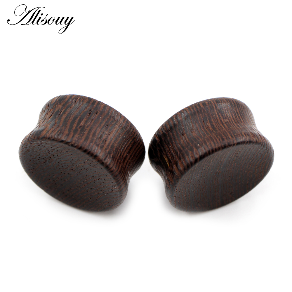 Alisouy 2pcs 6-22mm Wood Doubl - Body Jewelry Ear Gauges review and price