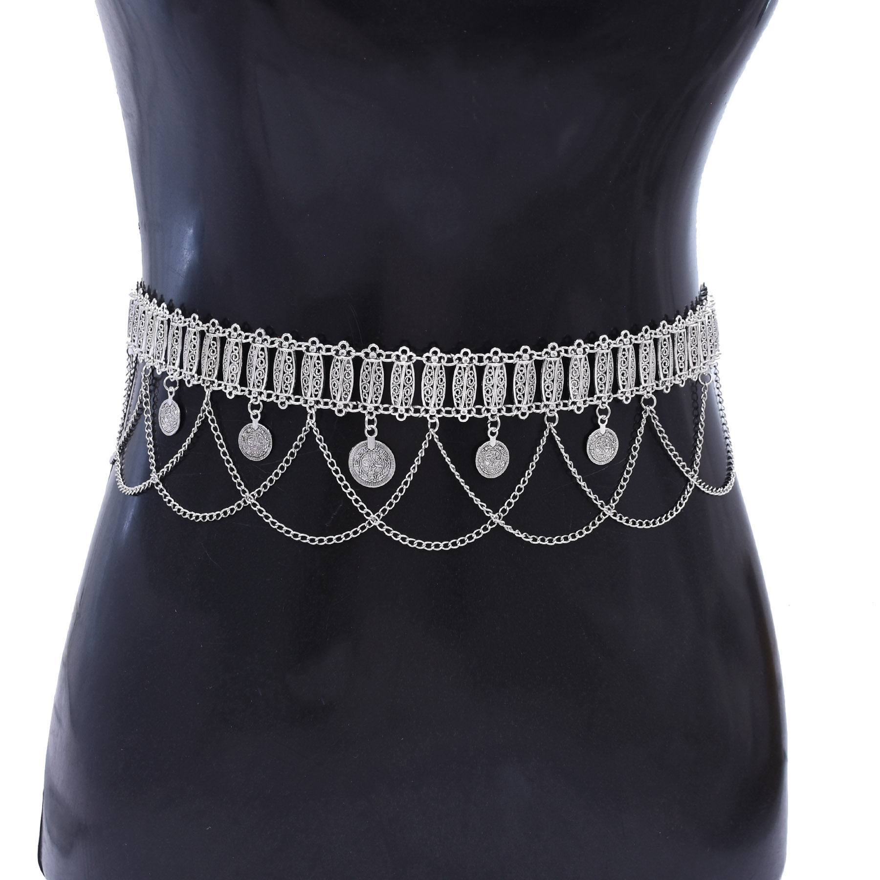 Niche Retro Design Silver Carv - Body Jewelry Chains review and price