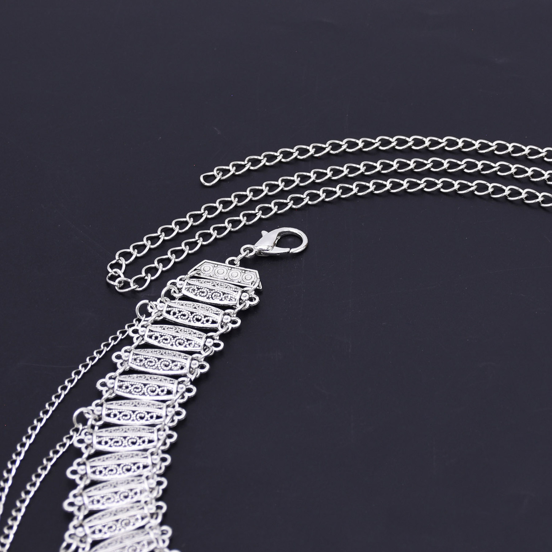 Niche Retro Design Silver Carv - Body Jewelry Chains review and price