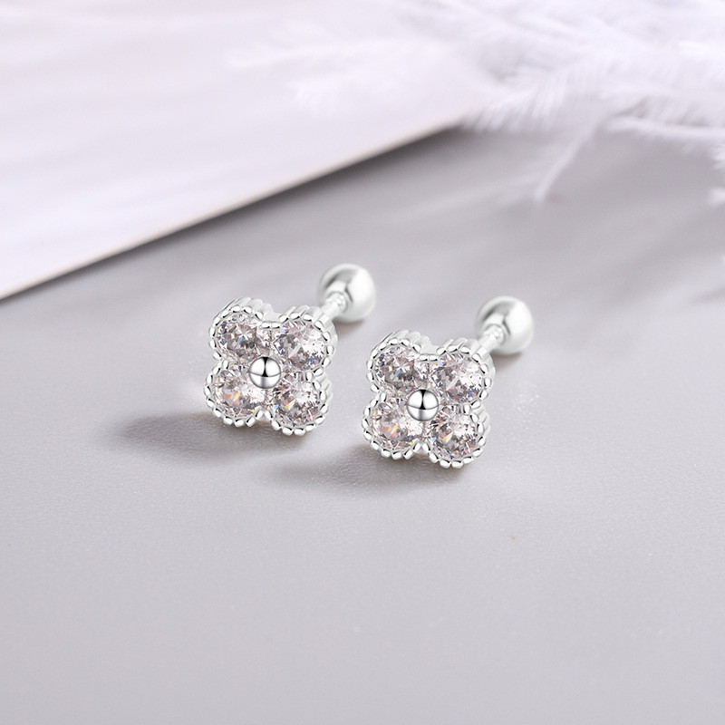 925 Sterling Silver Four Round - Body Jewelry Diamond review and price