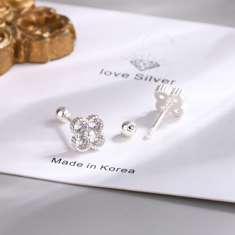 925 Sterling Silver Four Round - Body Jewelry Diamond review and price