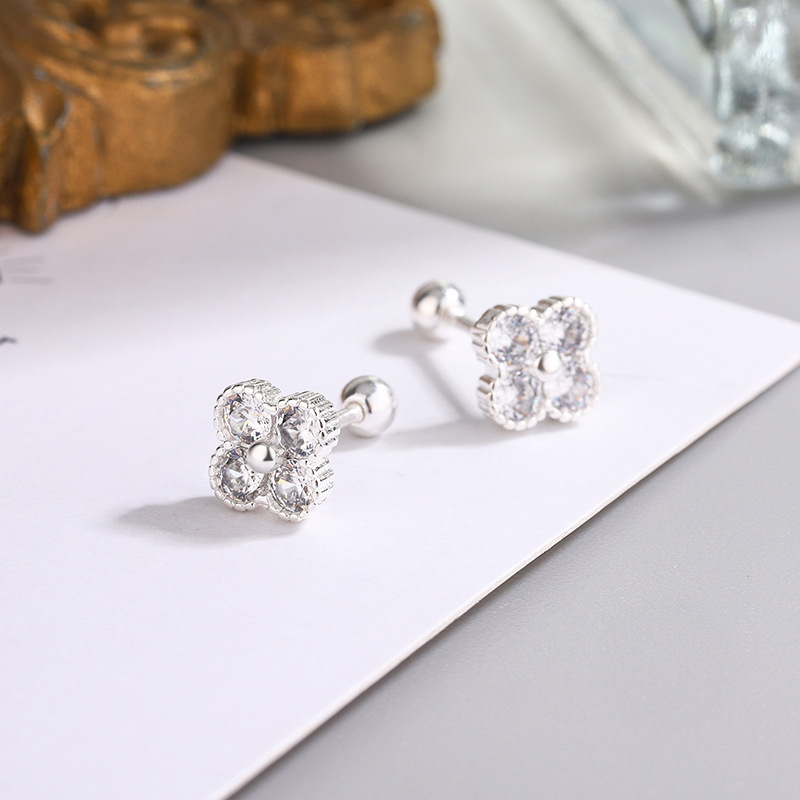 925 Sterling Silver Four Round - Body Jewelry Diamond review and price