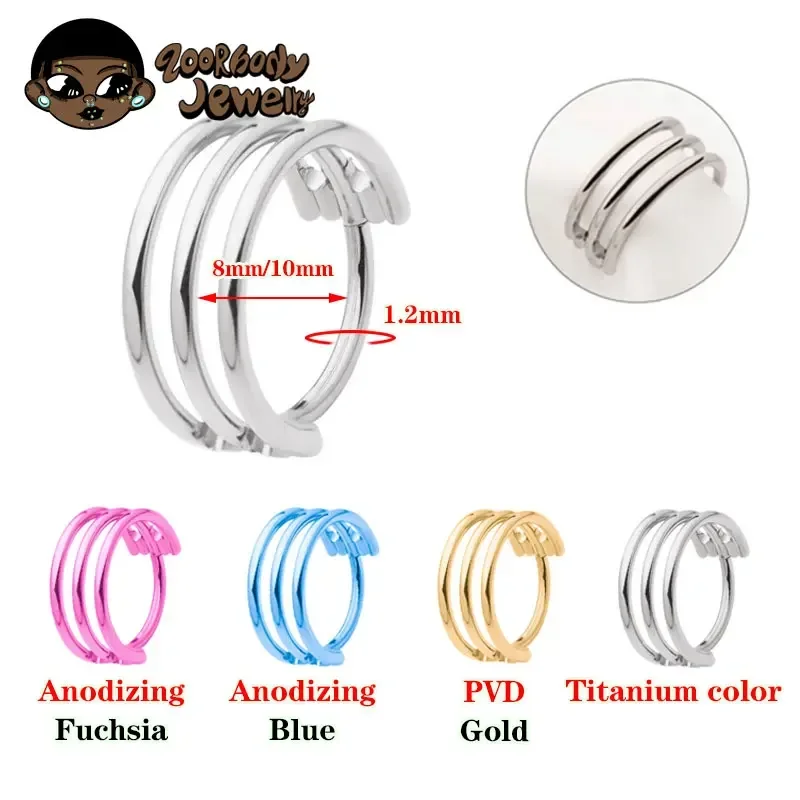 G23 Titanium Three Layer Hollo - Body Piercing Quality Jewelry review and price