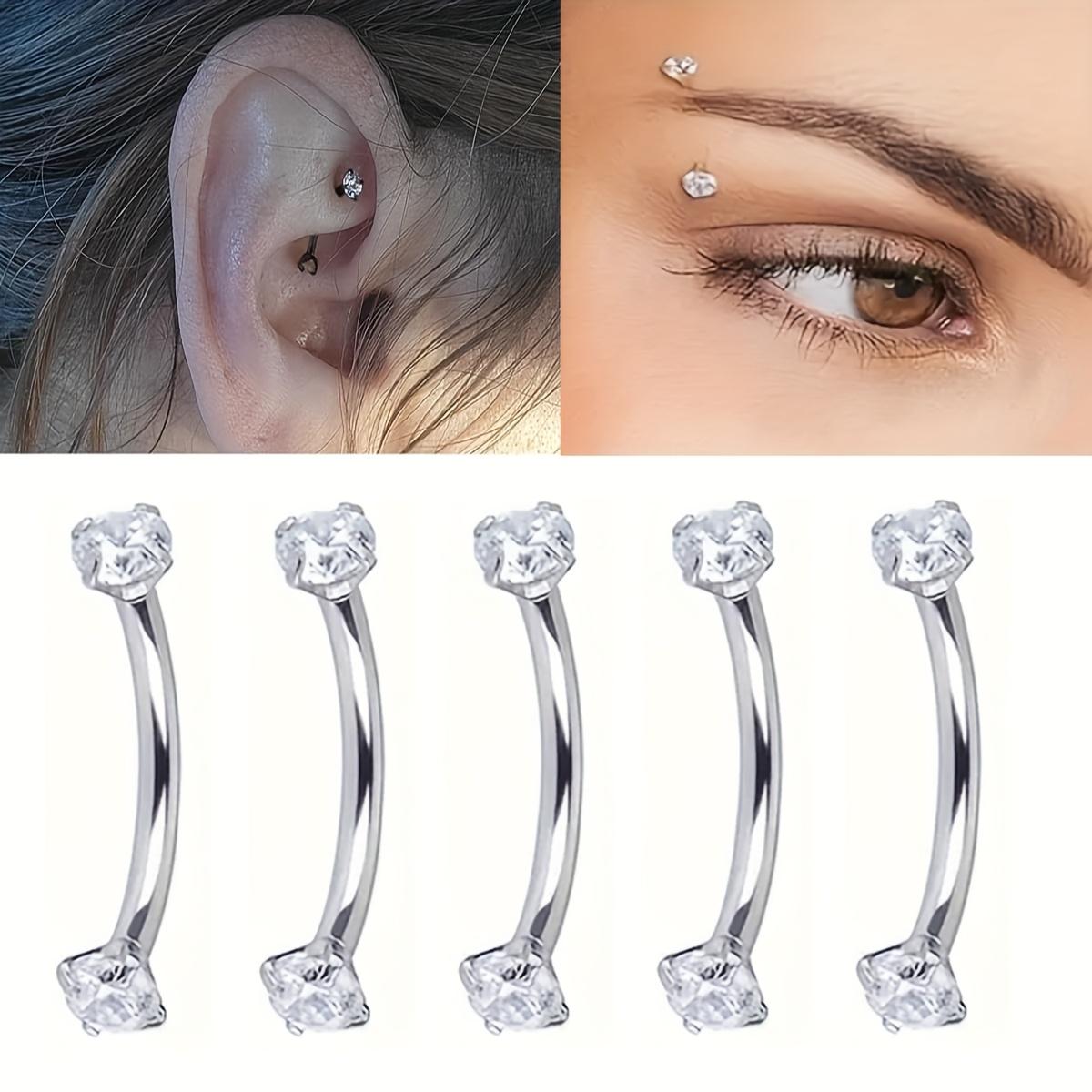 5pcs 16G Stainless Steel Eyebr - Rook Curved Barbell review and price