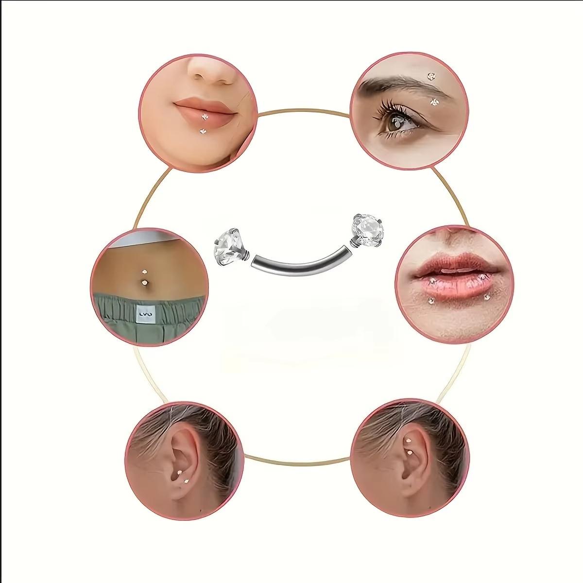 5pcs 16G Stainless Steel Eyebr - Rook Curved Barbell review and price