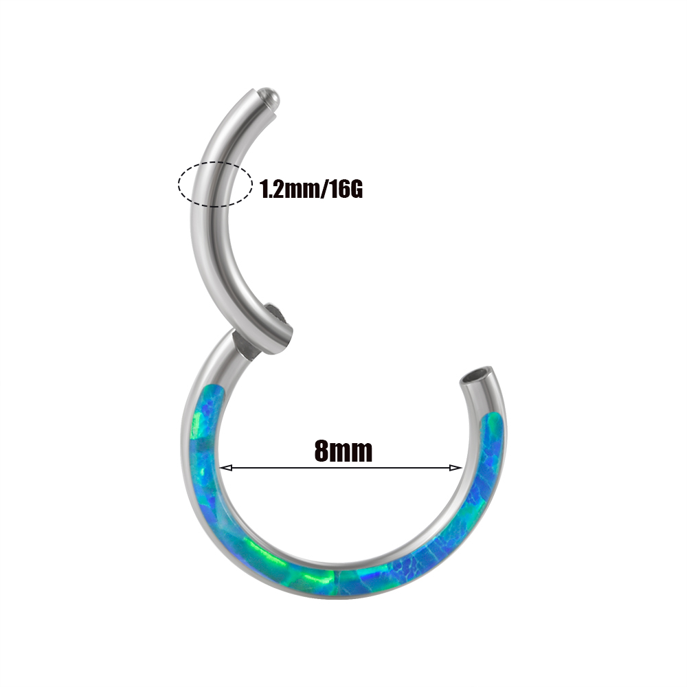 1PC Surgical Steel Opal Hinged - Body Piercing Quality Jewelry review and price