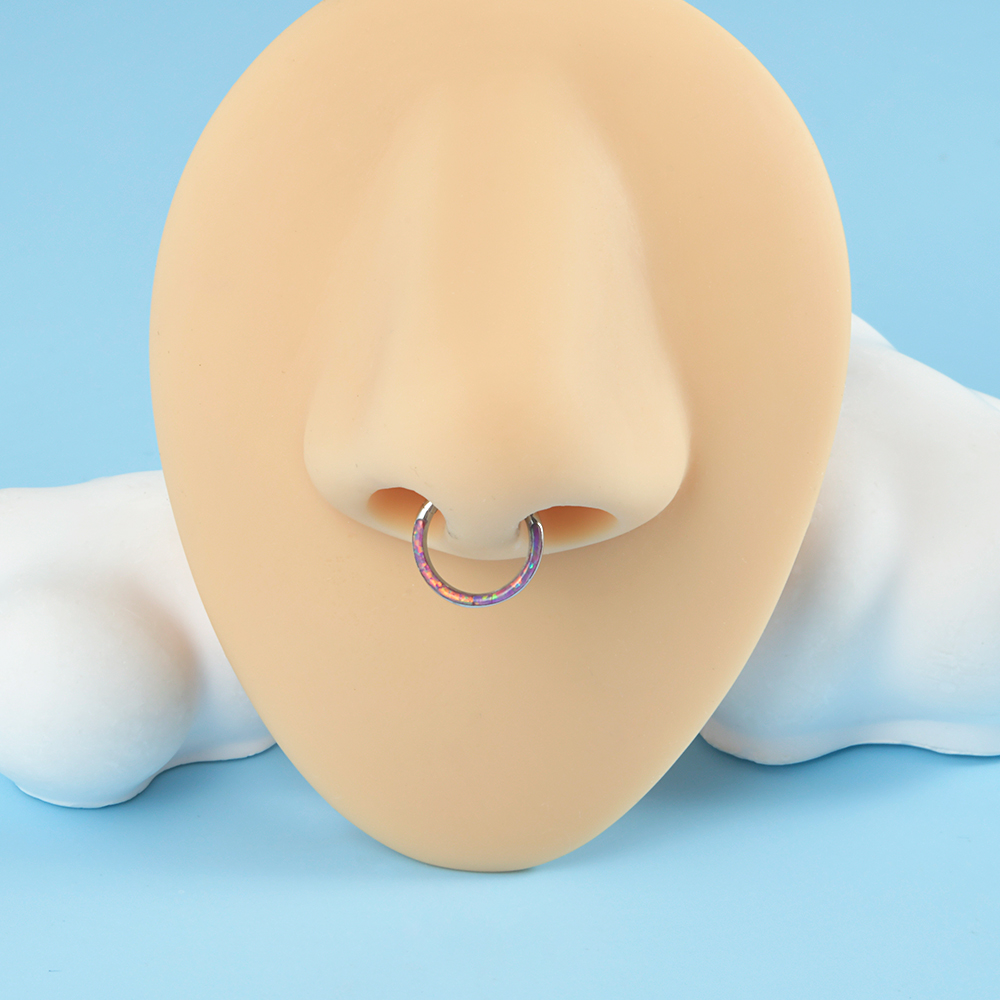 1PC Surgical Steel Opal Hinged - Body Piercing Quality Jewelry review and price