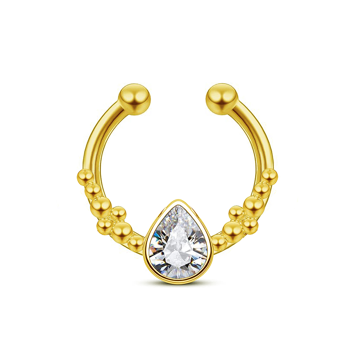Stainless Steel Horseshoe Wate - Body Jewelry Nose Studs review and price