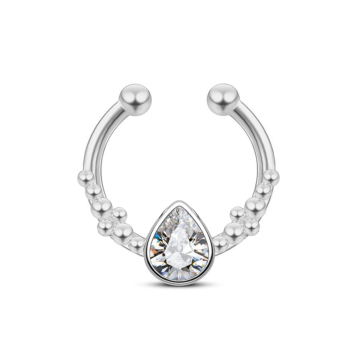 Stainless Steel Horseshoe Wate - Body Jewelry Nose Studs review and price