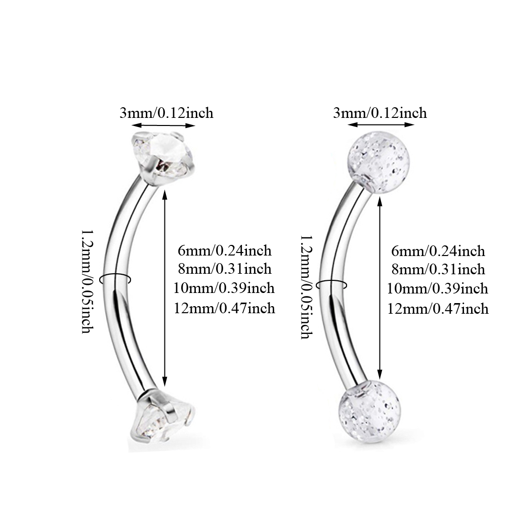 12 Pcs 16G Surgical Steel Eyeb - Rook Curved Barbell review and price