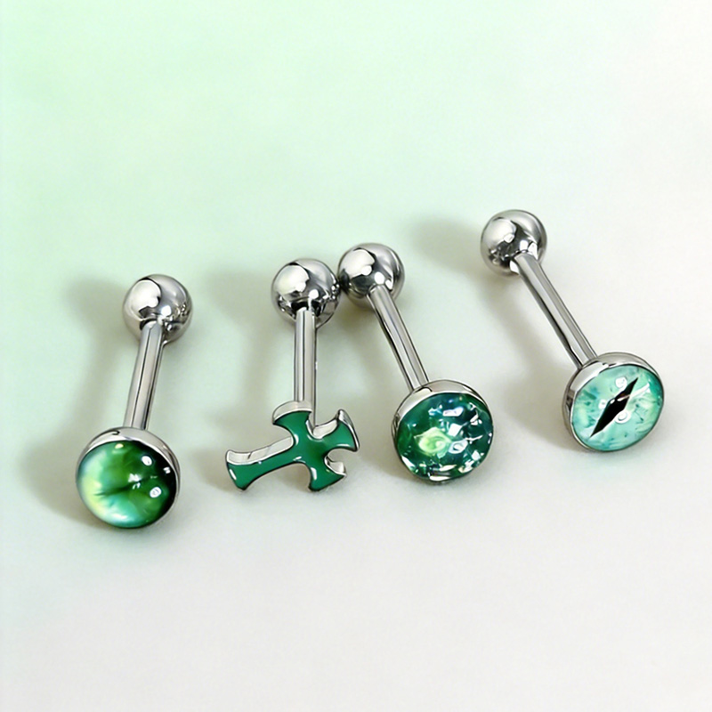 1Pc High-Quality Trendy Green  - Body Piercing Quality Jewelry review and price
