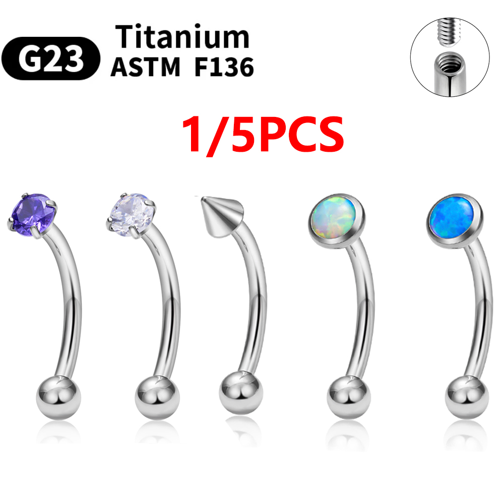 1/5PCS ASTM F136 Titanium Inte - Rook Curved Barbell review and price