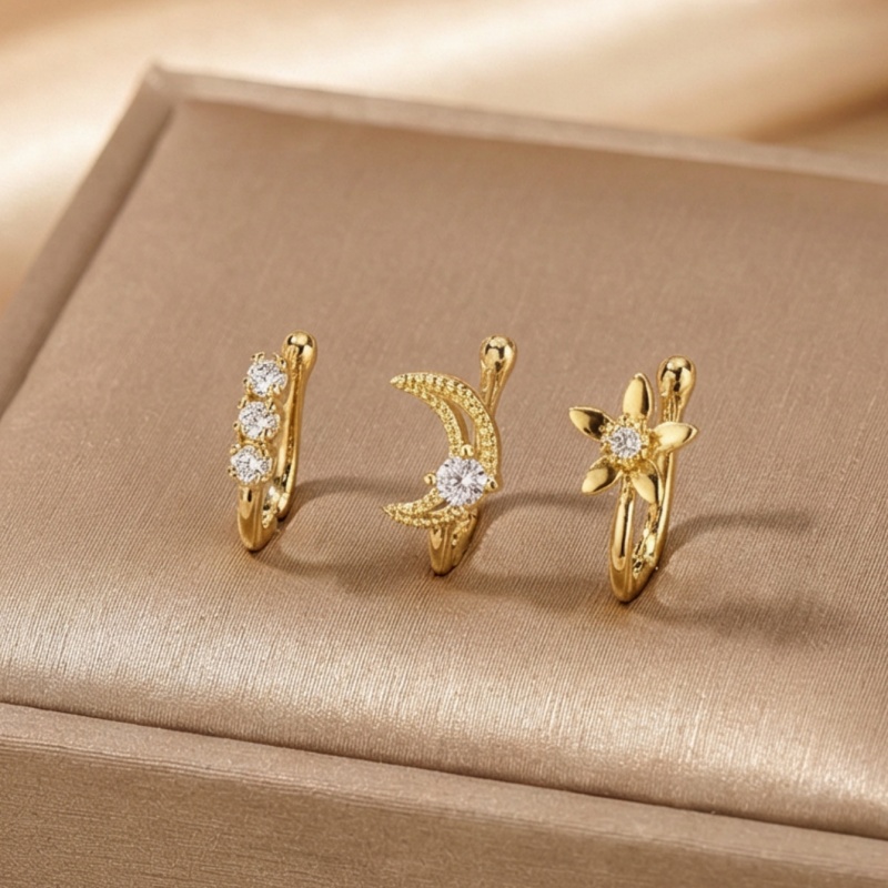 3-piece retro light luxury nos - Body Jewelry Nose Studs review and price