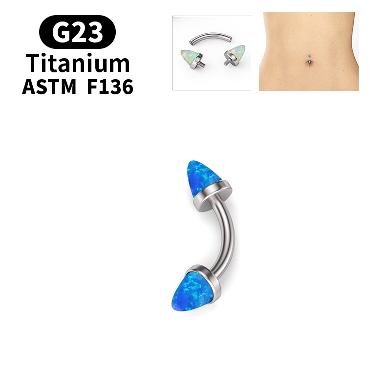 G23 Titanium Exquisite Opal Be - Rook Curved Barbell review and price