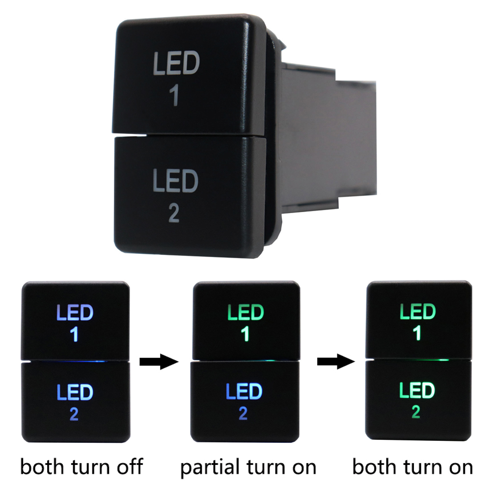 12V Dual Push Button Switch ON - Threadless Push Pin review and price